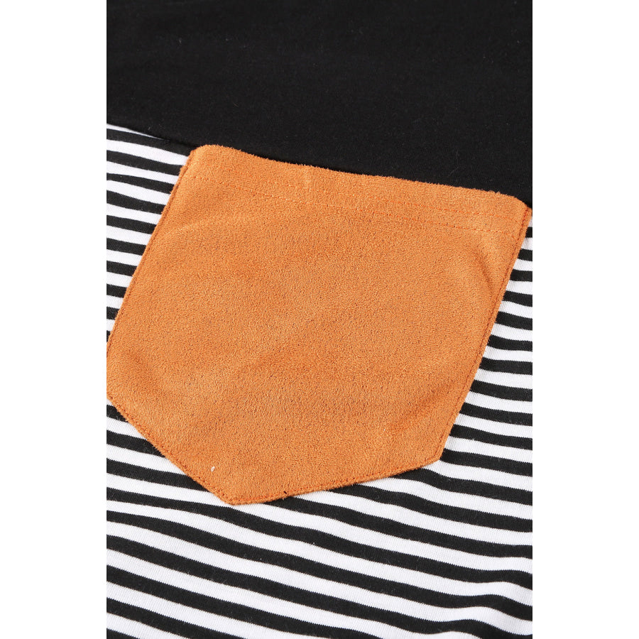 Striped Round Neck Long Sleeve T-Shirt Apparel and Accessories