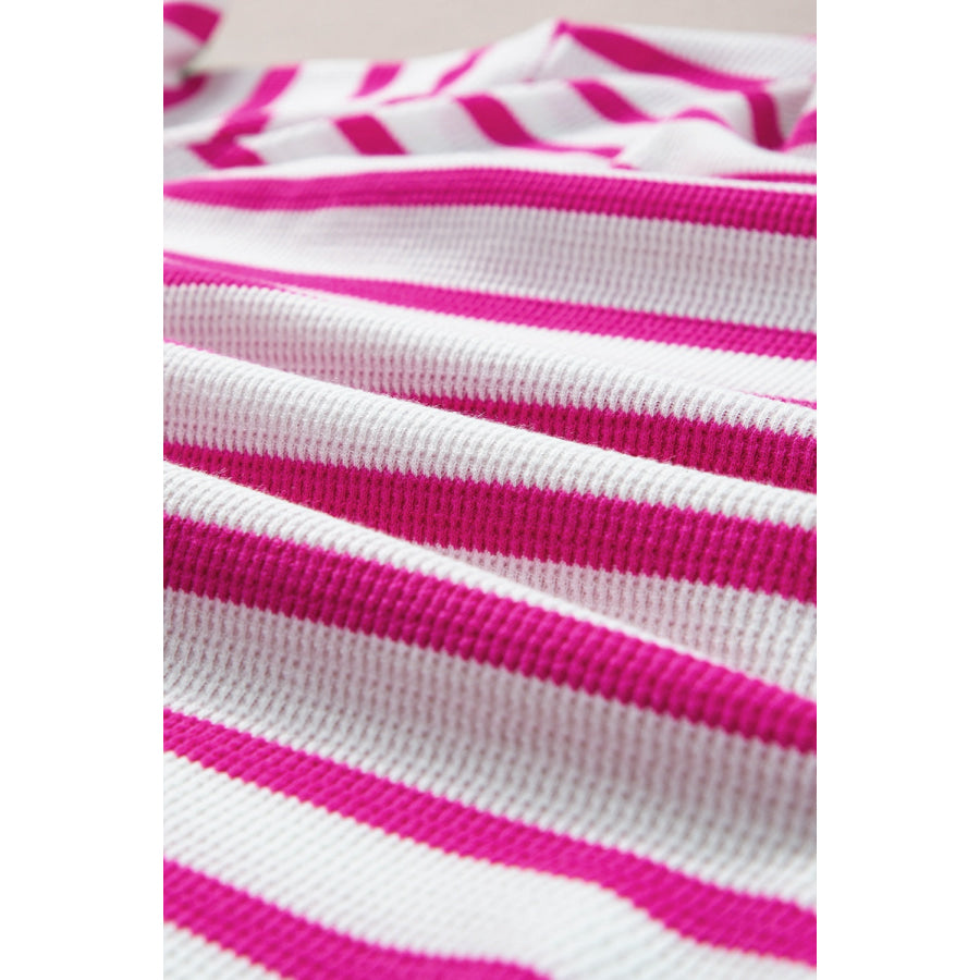 Striped Round Neck Short Sleeve T-Shirt Apparel and Accessories