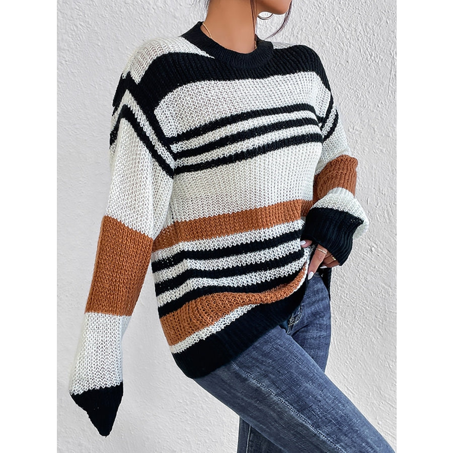 Striped Round Neck Sweater