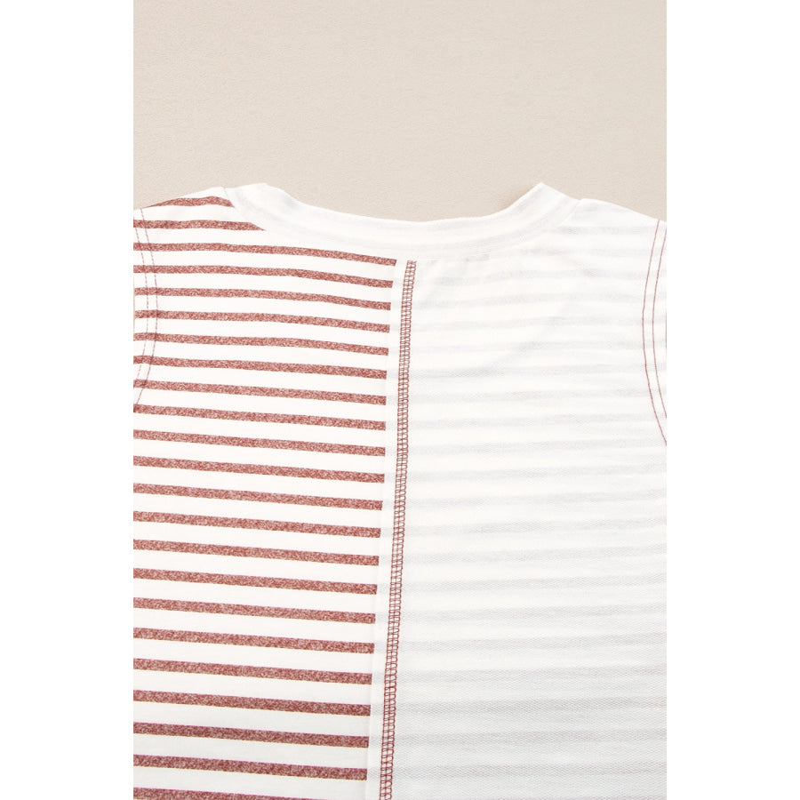 Striped Round Neck Tank Apparel and Accessories