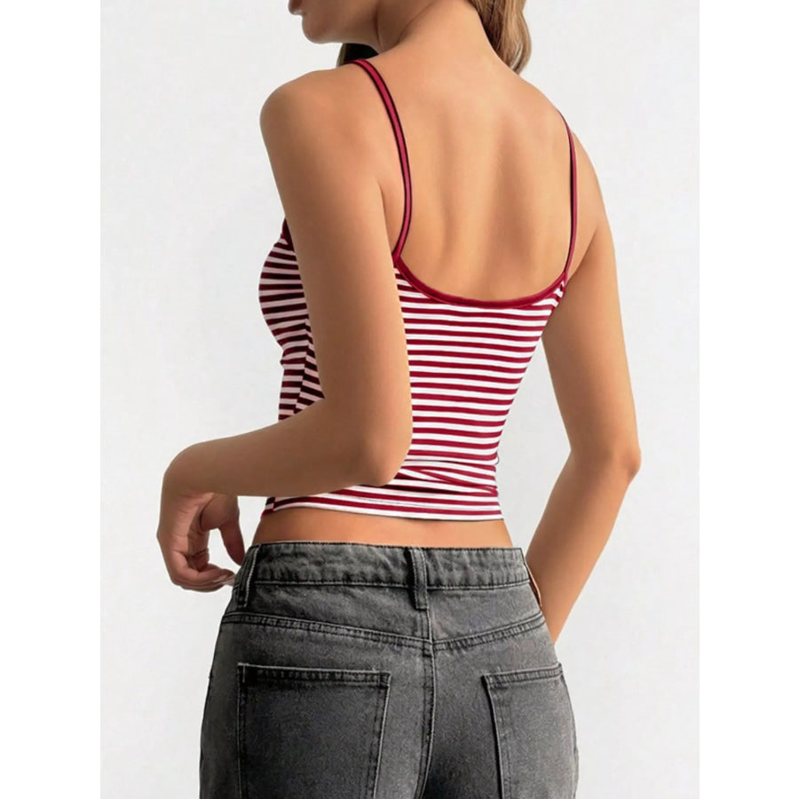 Striped Scoop Neck Cami Apparel and Accessories