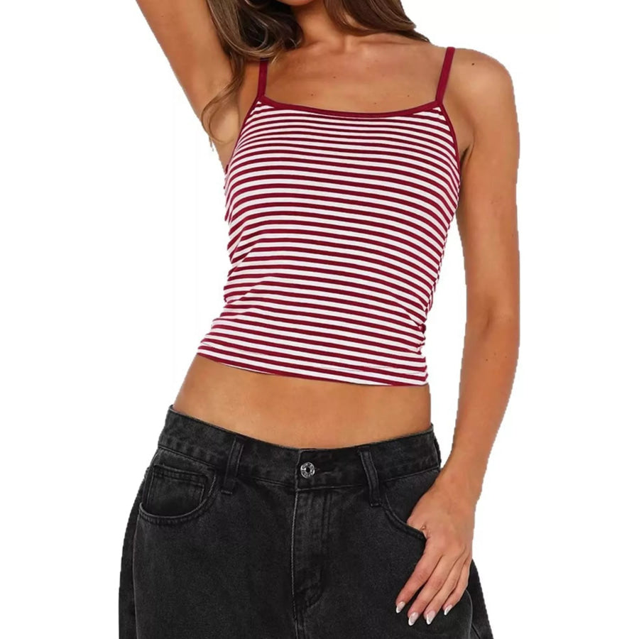 Striped Scoop Neck Cami Apparel and Accessories