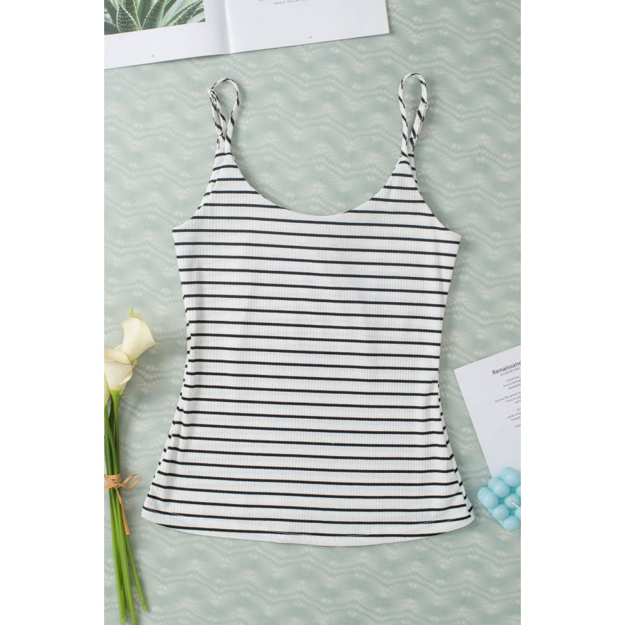 Striped Scoop Neck Cami Apparel and Accessories