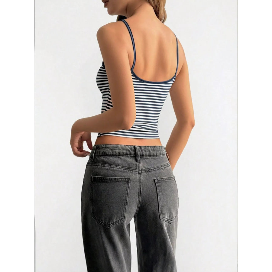 Striped Scoop Neck Cami Apparel and Accessories