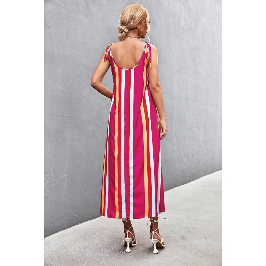 Striped Scoop Neck Cami Dress Apparel and Accessories