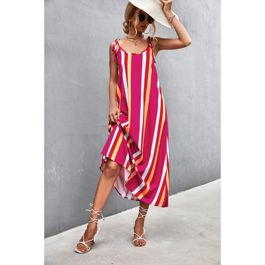 Striped Scoop Neck Cami Dress Apparel and Accessories