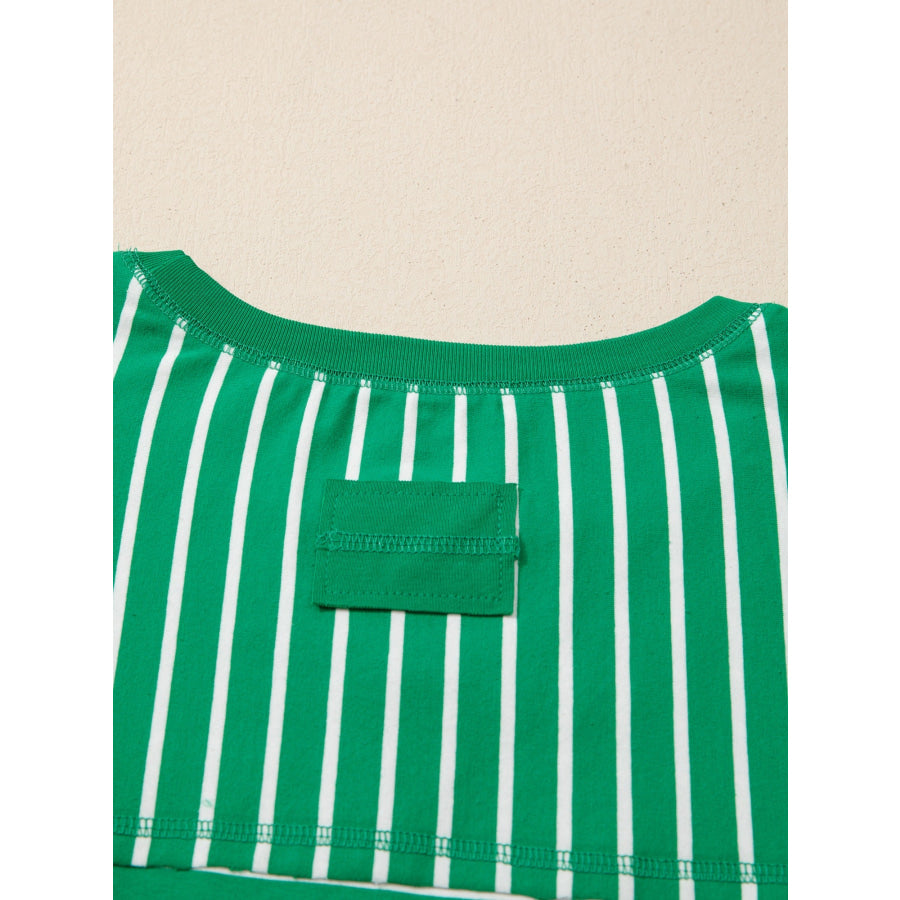 Striped Short Sleeve Relaxed-Fit T-Shirt Apparel and Accessories