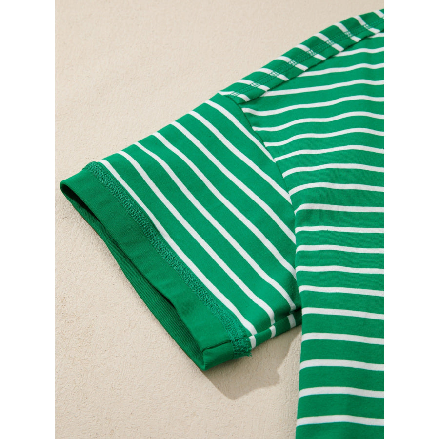 Striped Short Sleeve Relaxed-Fit T-Shirt Apparel and Accessories
