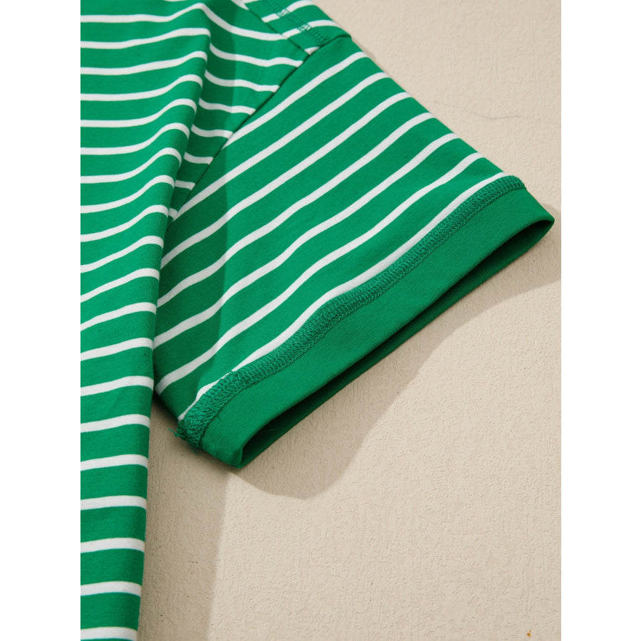 Striped Short Sleeve Relaxed-Fit T-Shirt Apparel and Accessories