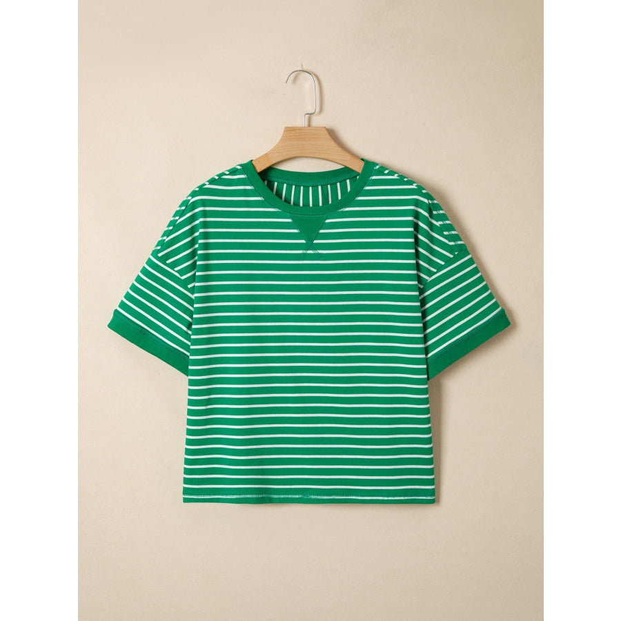 Striped Short Sleeve Relaxed-Fit T-Shirt Apparel and Accessories