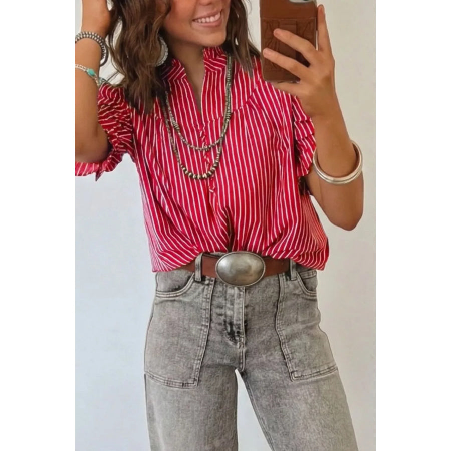 Striped Short Sleeve Shirt Apparel and Accessories