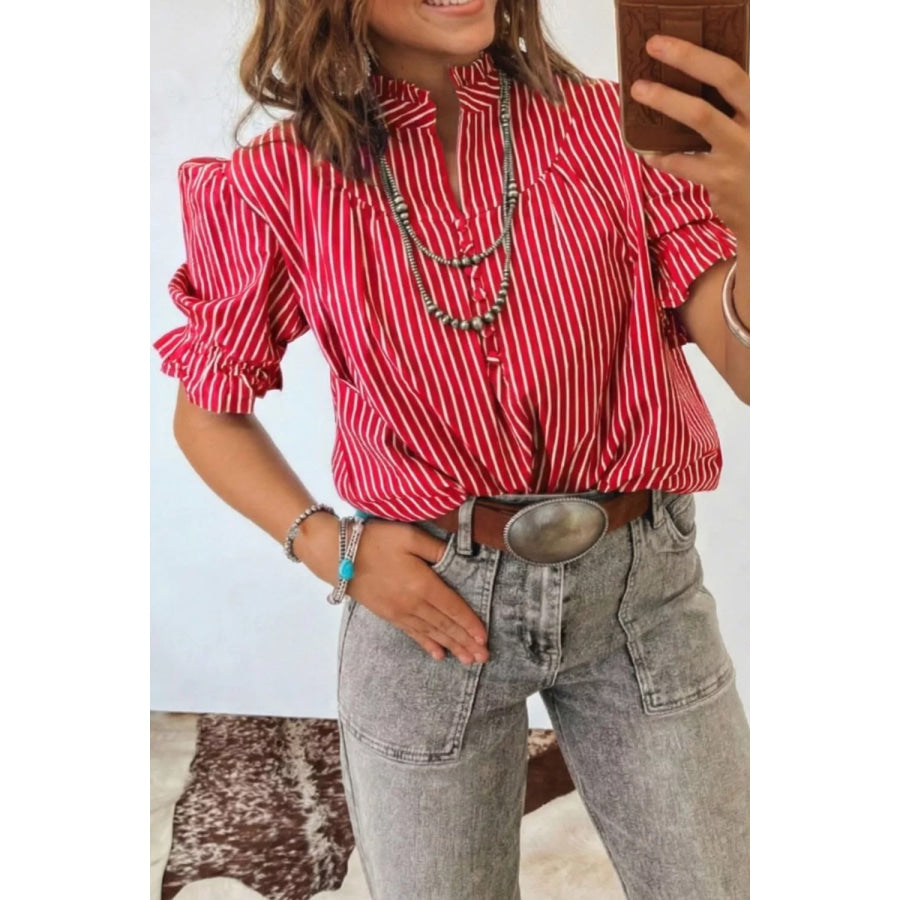 Striped Short Sleeve Shirt Apparel and Accessories