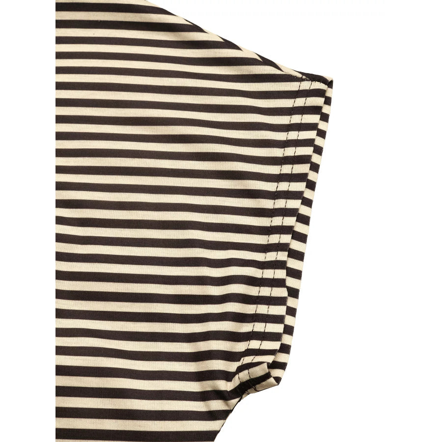 Striped Single Shoulder T-Shirt Apparel and Accessories