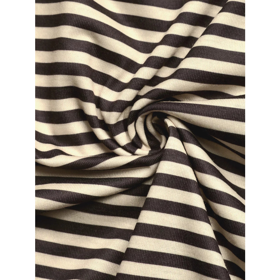 Striped Single Shoulder T-Shirt Apparel and Accessories