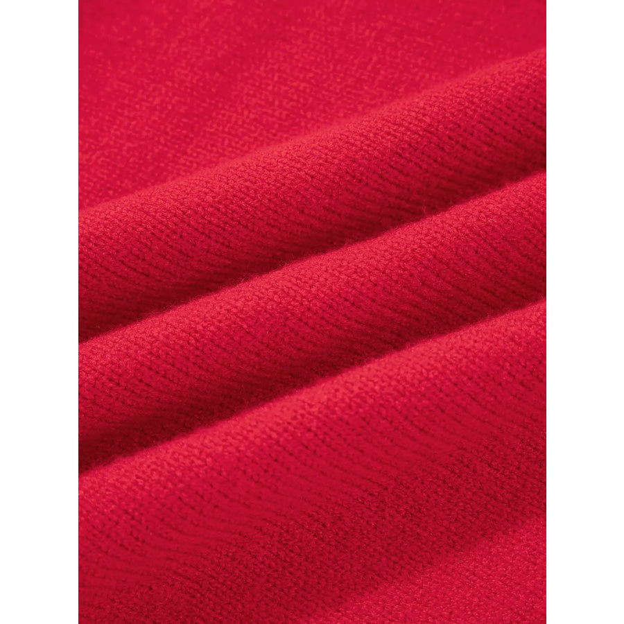 Striped Sleeve Crew Neck Sweater Apparel and Accessories