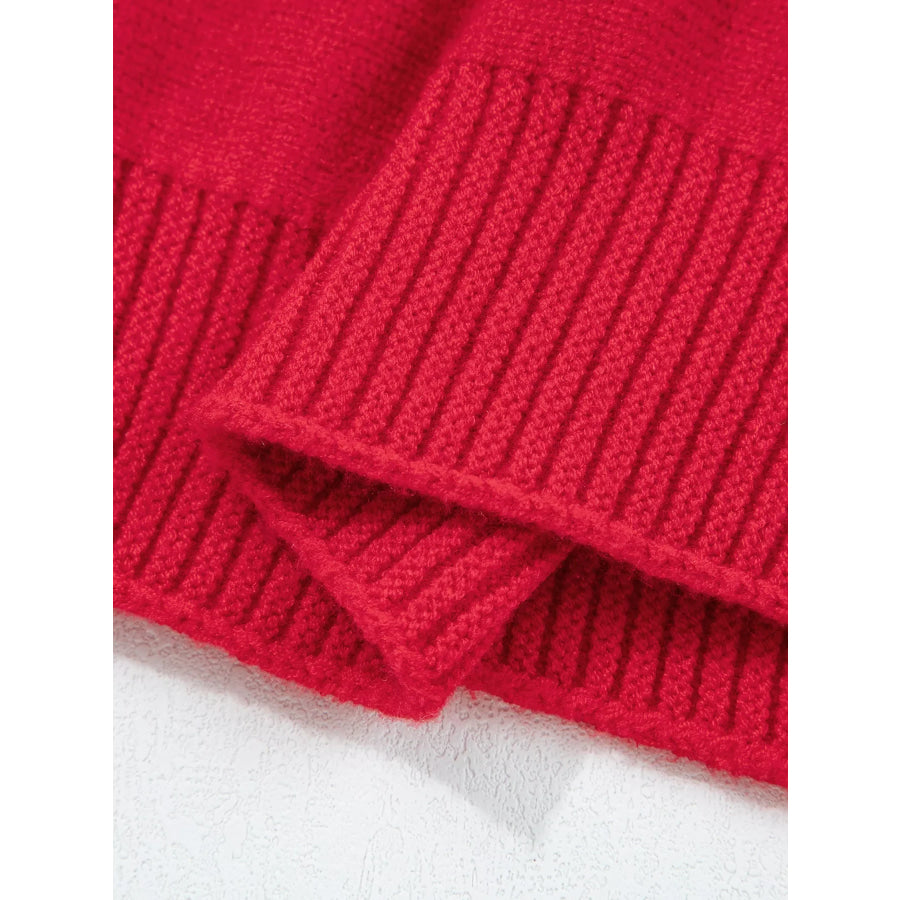 Striped Sleeve Crew Neck Sweater Apparel and Accessories