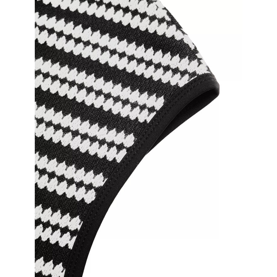 Striped Sleeveless Bodycon Knit Maxi Dress Apparel and Accessories