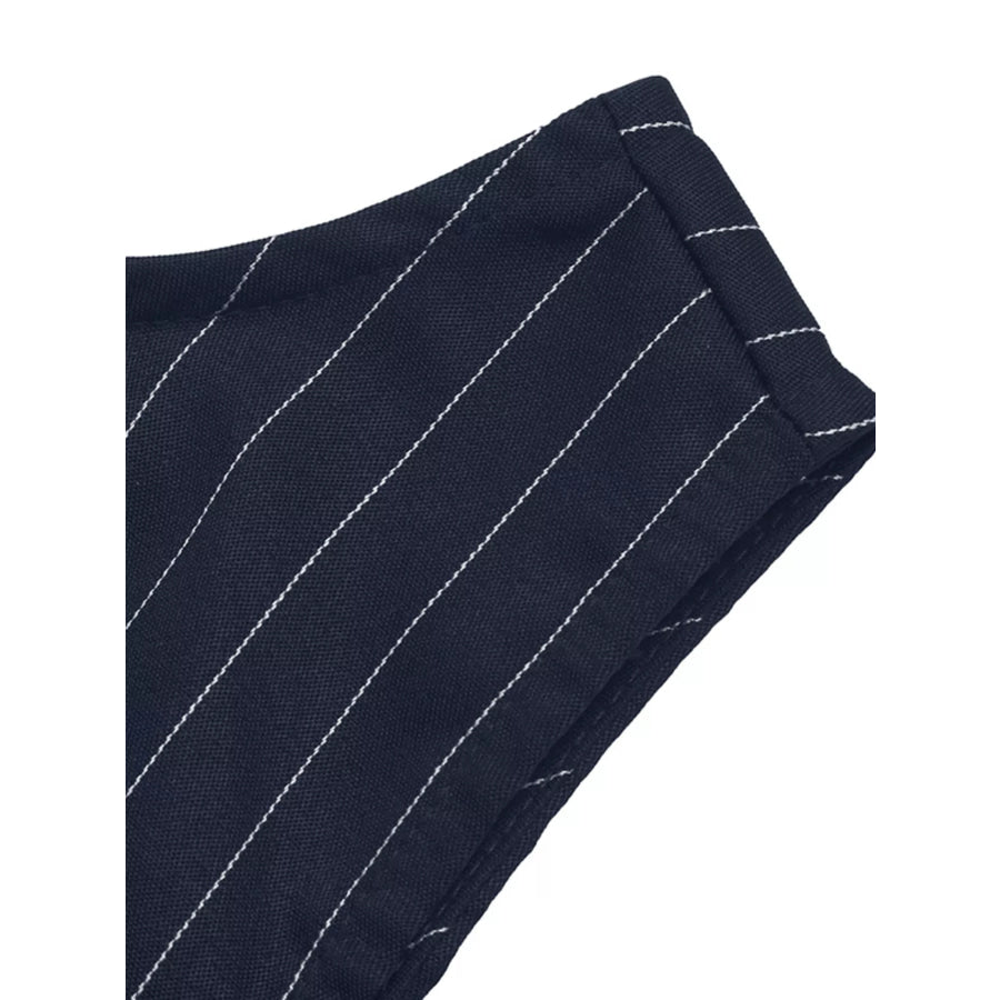 Striped Sleeveless Tie Waist Dress Apparel and Accessories