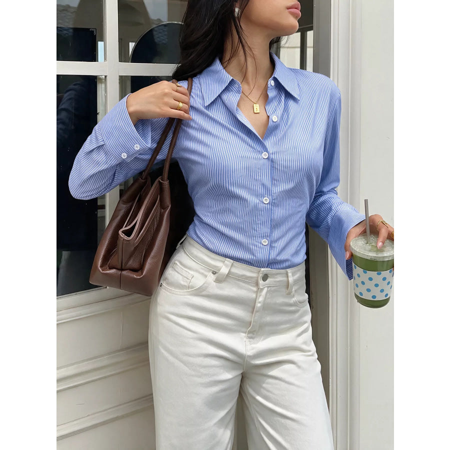 Striped Slim-Fit Button-Down Shirt Apparel and Accessories
