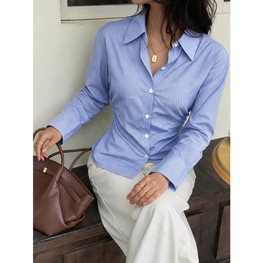Striped Slim-Fit Button-Down Shirt Apparel and Accessories