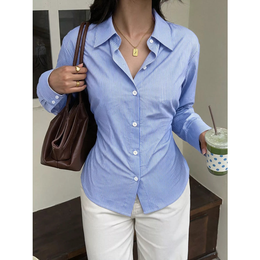 Striped Slim-Fit Button-Down Shirt Apparel and Accessories