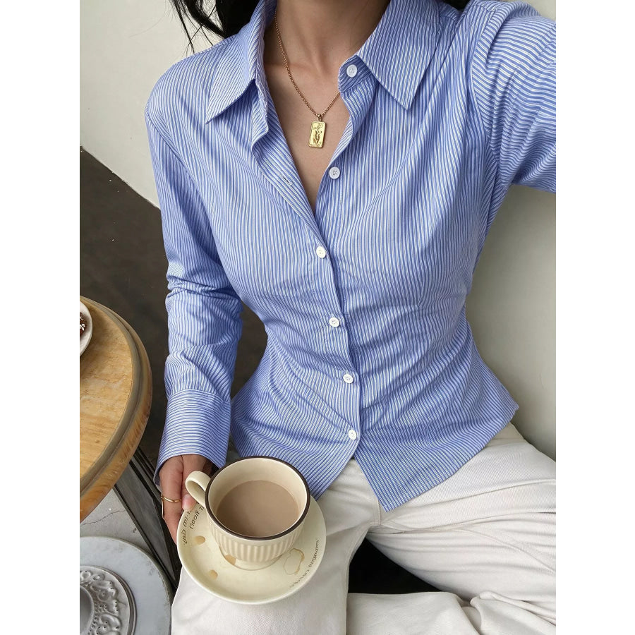 Striped Slim-Fit Button-Down Shirt Apparel and Accessories