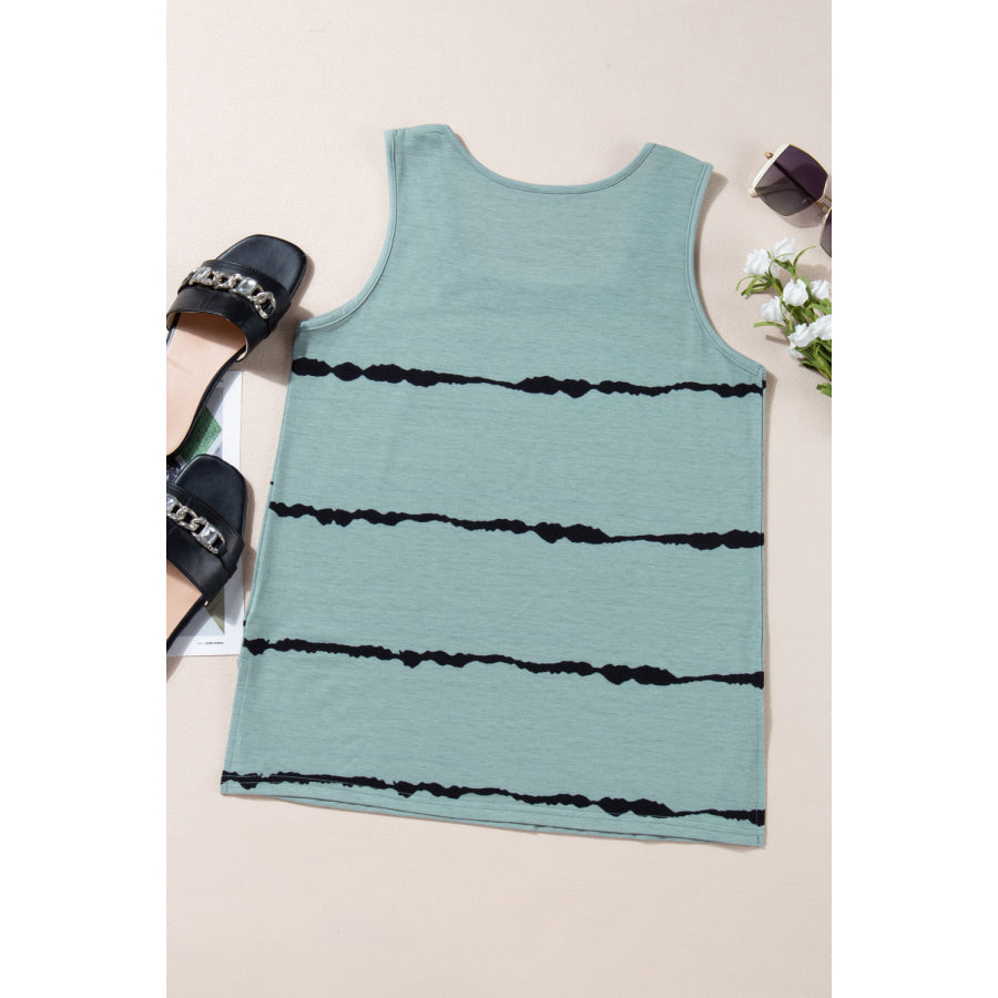 Striped Square Neck Tank Apparel and Accessories