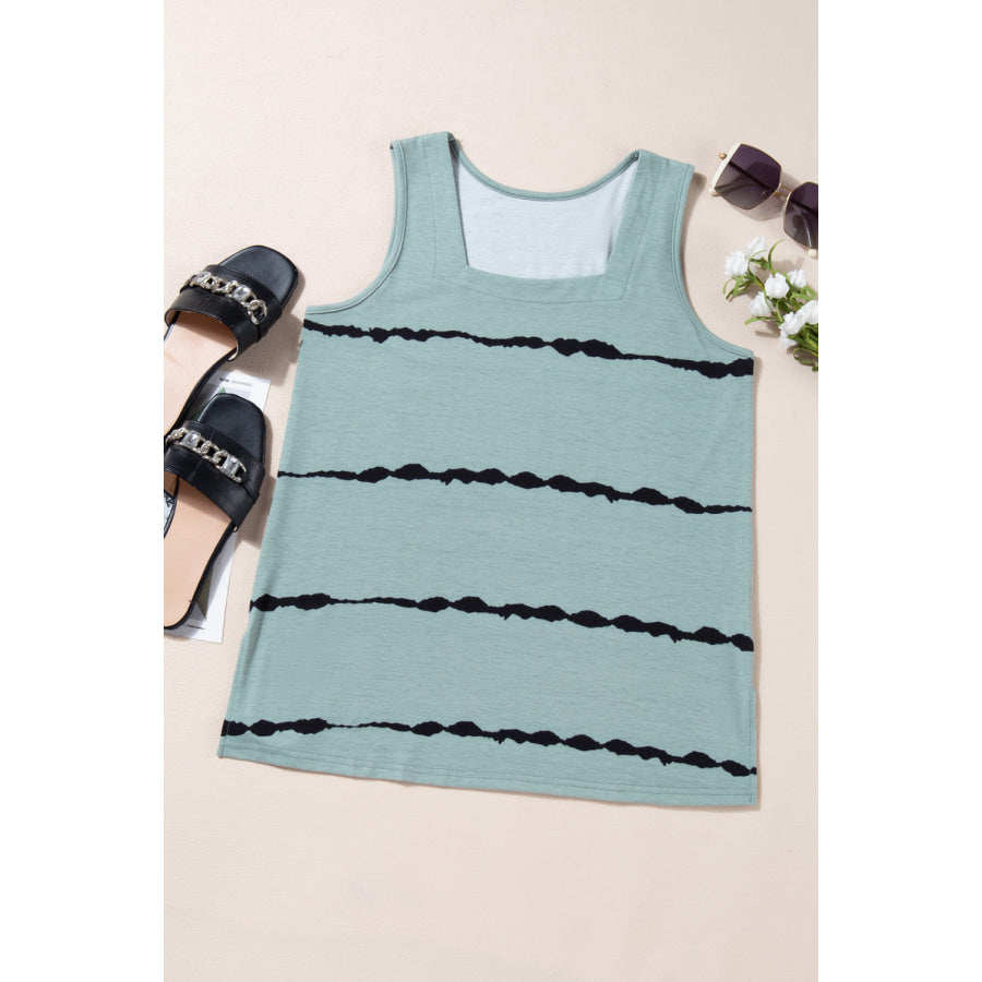 Striped Square Neck Tank Apparel and Accessories