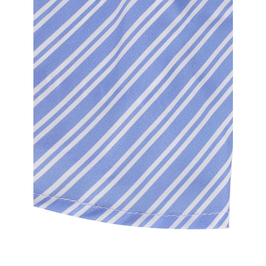 Striped Tie-Front Peplum Cami Apparel and Accessories