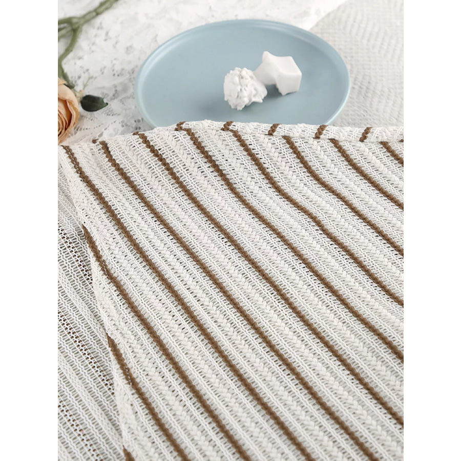 Striped Tie Front Top and Shorts Lounge Set Apparel and Accessories