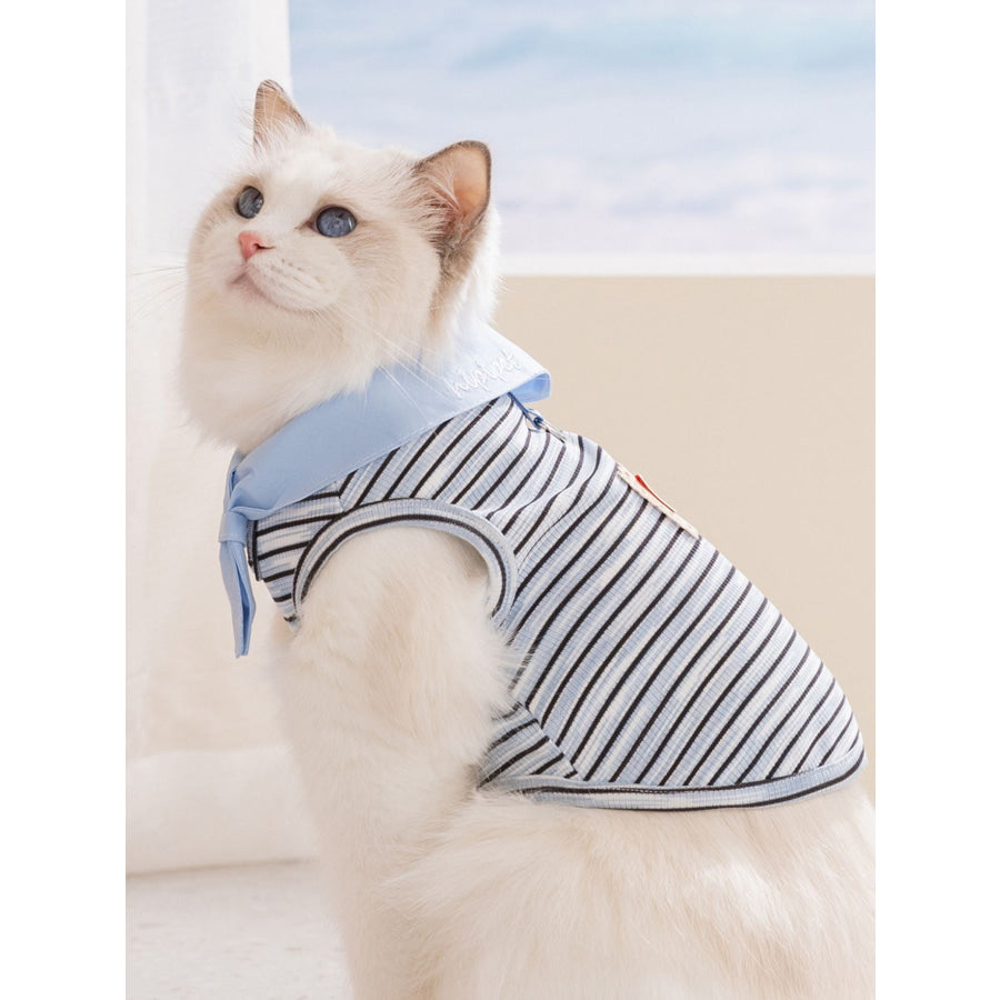 Striped Tied Pet Top Apparel and Accessories