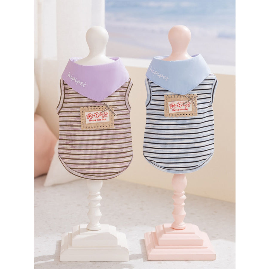 Striped Tied Pet Top Apparel and Accessories