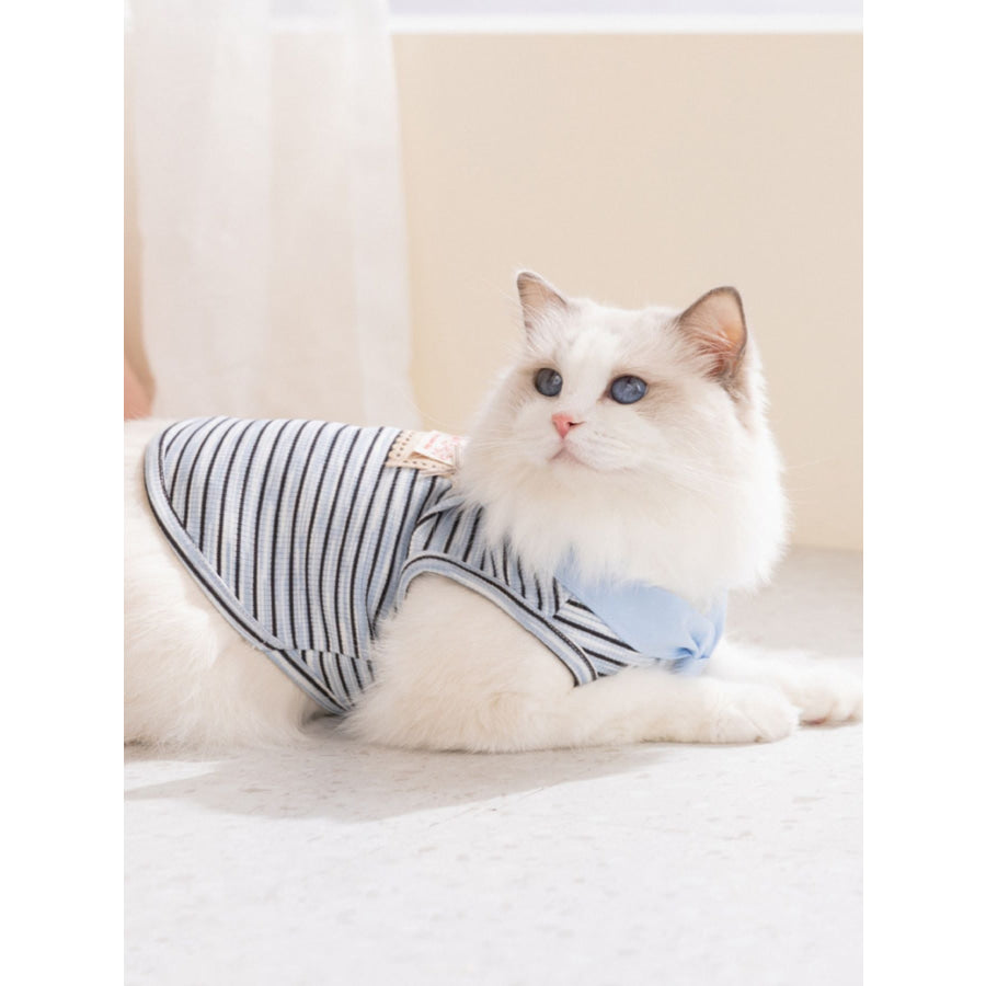 Striped Tied Pet Top Apparel and Accessories