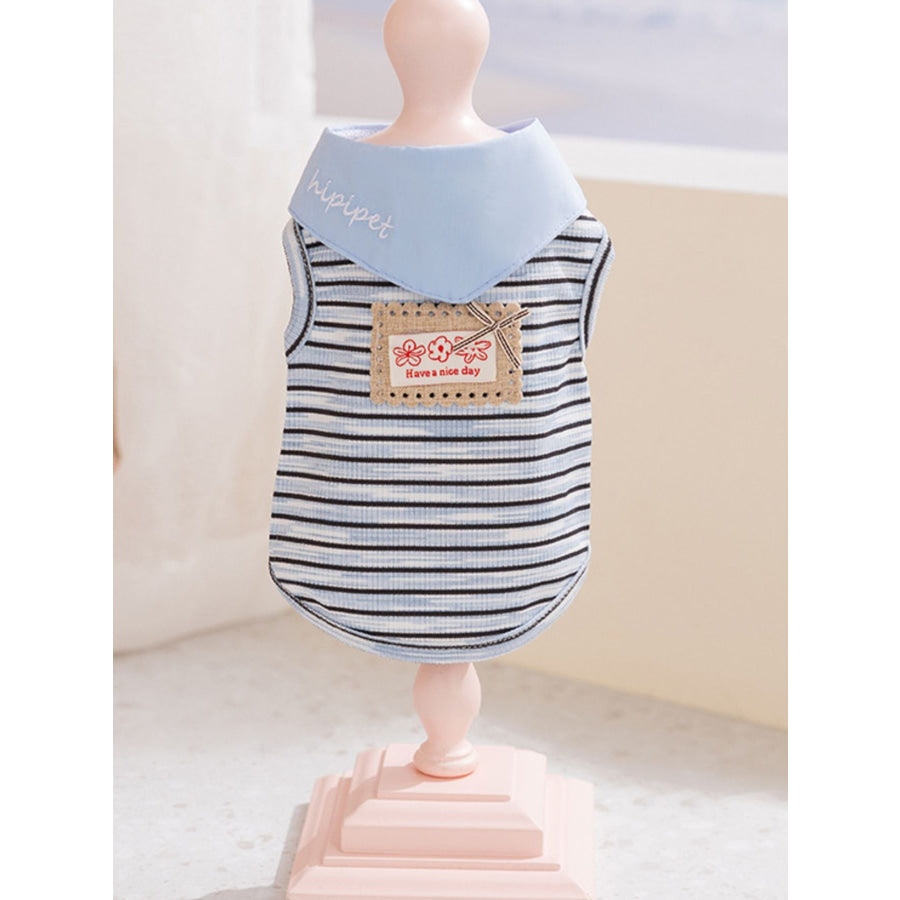 Striped Tied Pet Top Apparel and Accessories