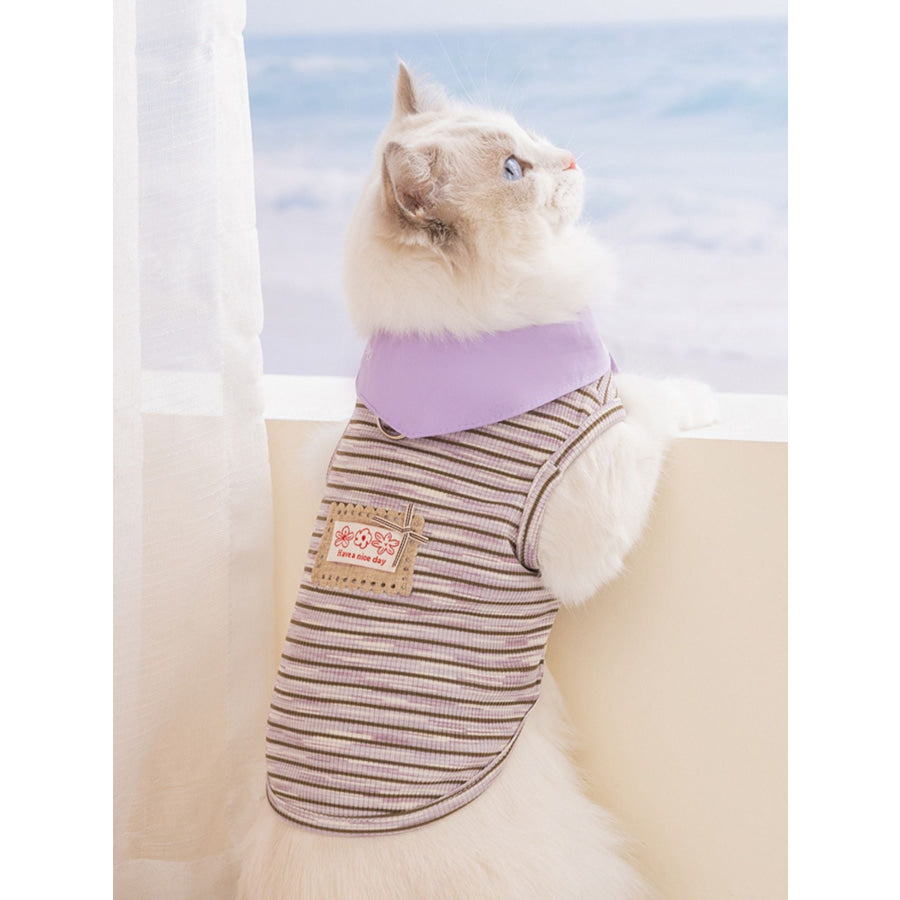 Striped Tied Pet Top Apparel and Accessories