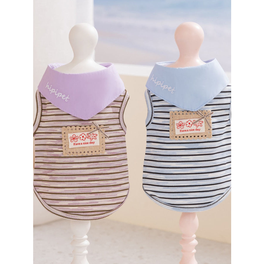 Striped Tied Pet Top Apparel and Accessories