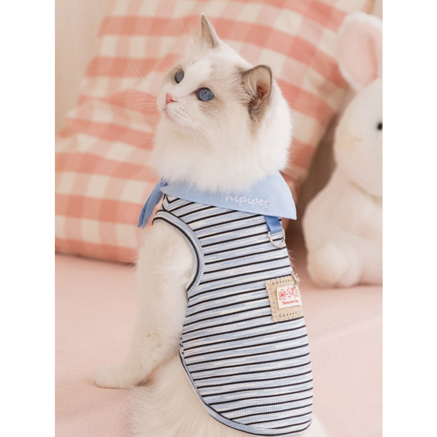 Striped Tied Pet Top Apparel and Accessories