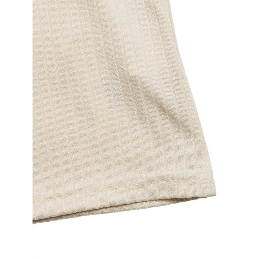 Striped Trim Short Sleeve Top Apparel and Accessories