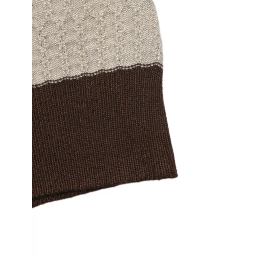 Striped V-Neck Knit Top Apparel and Accessories