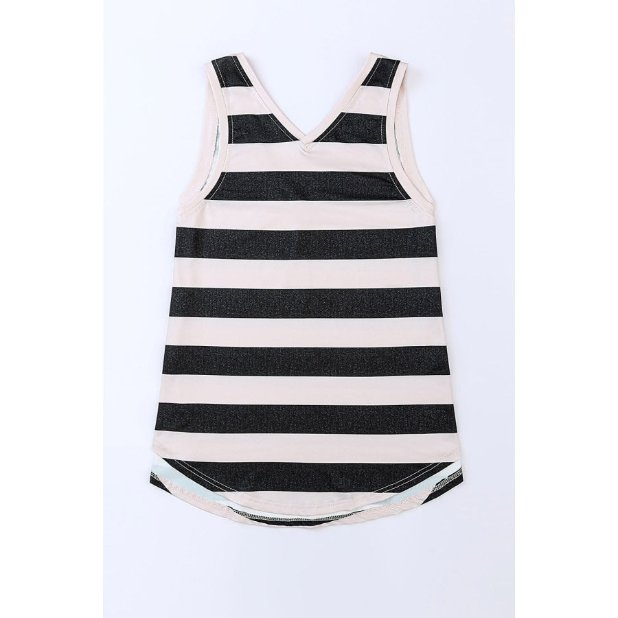 Striped V-Neck Tank