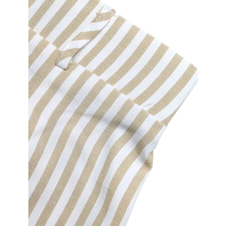 Striped Vest & Wide Leg Pants Set Apparel and Accessories