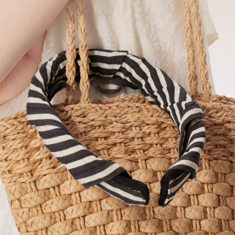 Striped Wide Brim Sun Visor Hat Apparel and Accessories