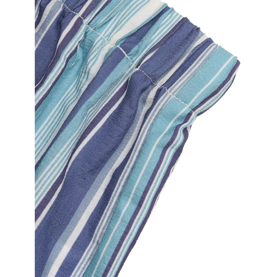 Striped Wide-Leg Pants Apparel and Accessories