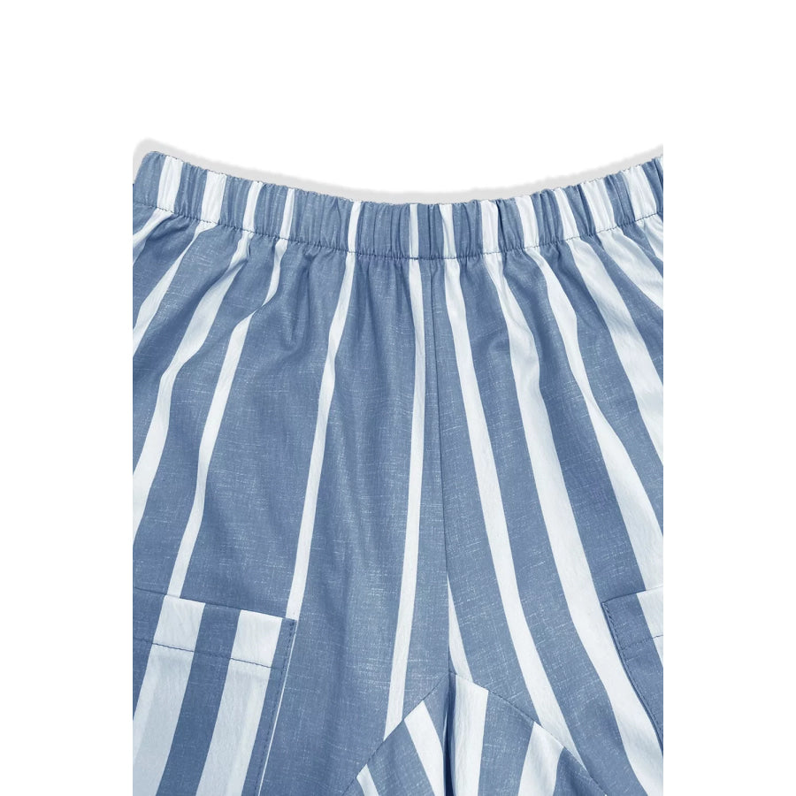 Striped Wide-Leg Pants Apparel and Accessories