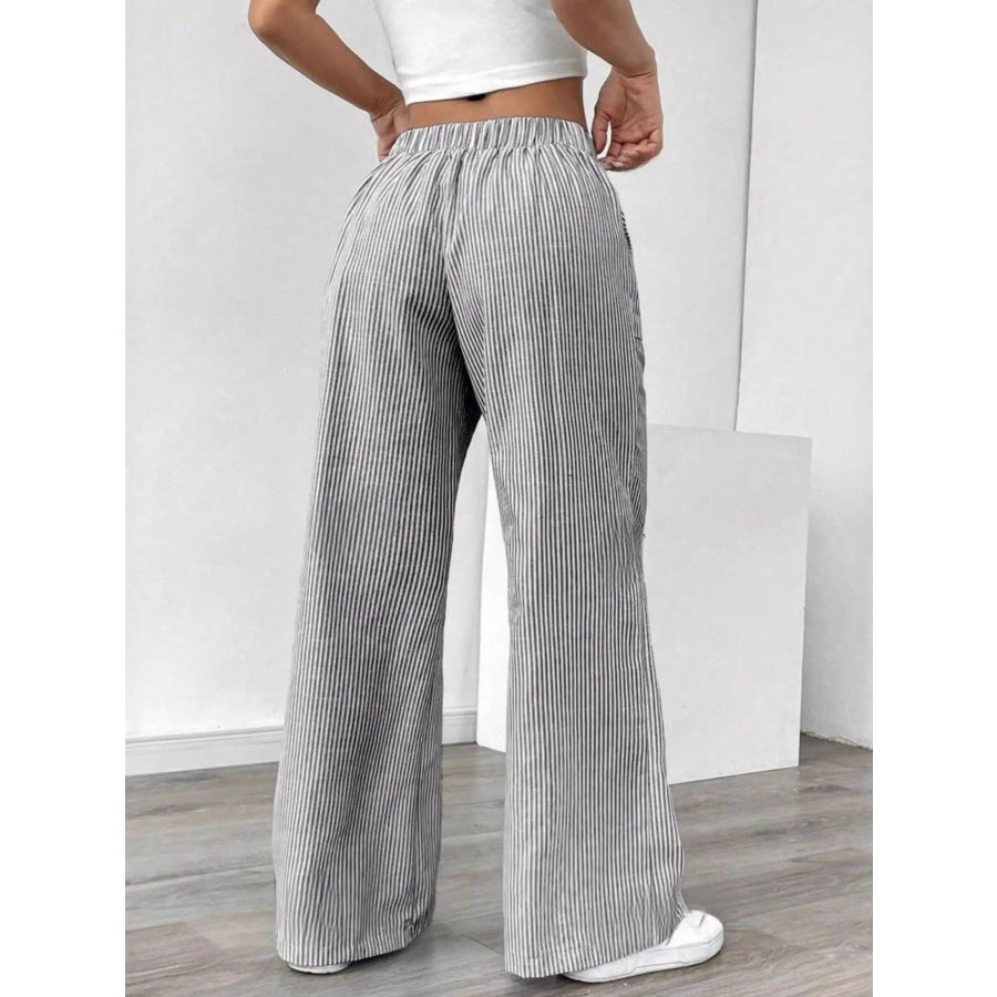 Striped Wide Leg Pants Apparel and Accessories