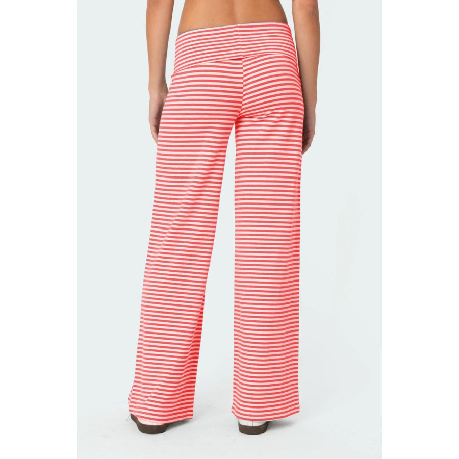 Striped Wide Leg Pants Apparel and Accessories