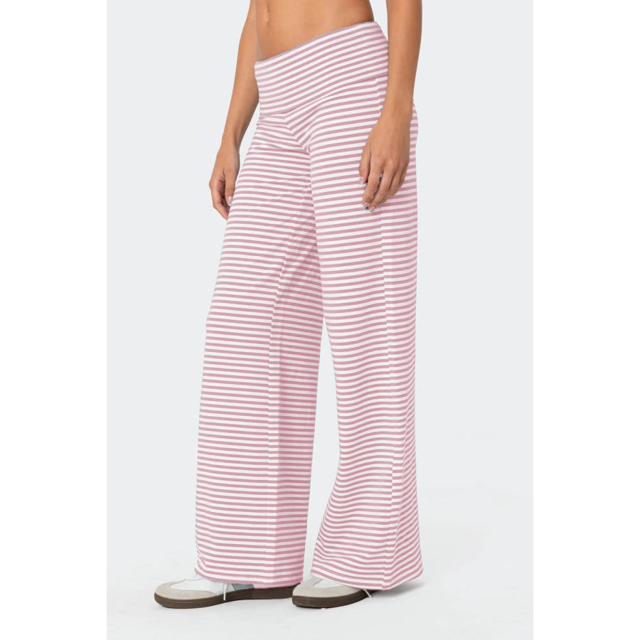 Striped Wide Leg Pants Apparel and Accessories