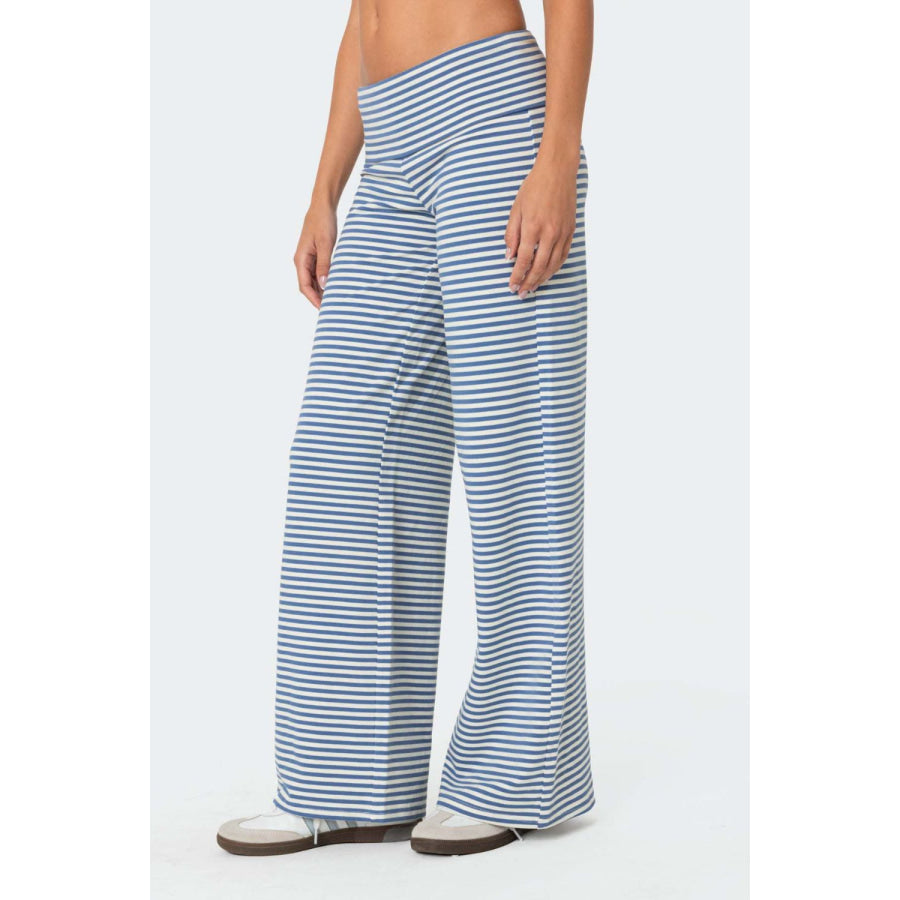 Striped Wide Leg Pants Apparel and Accessories