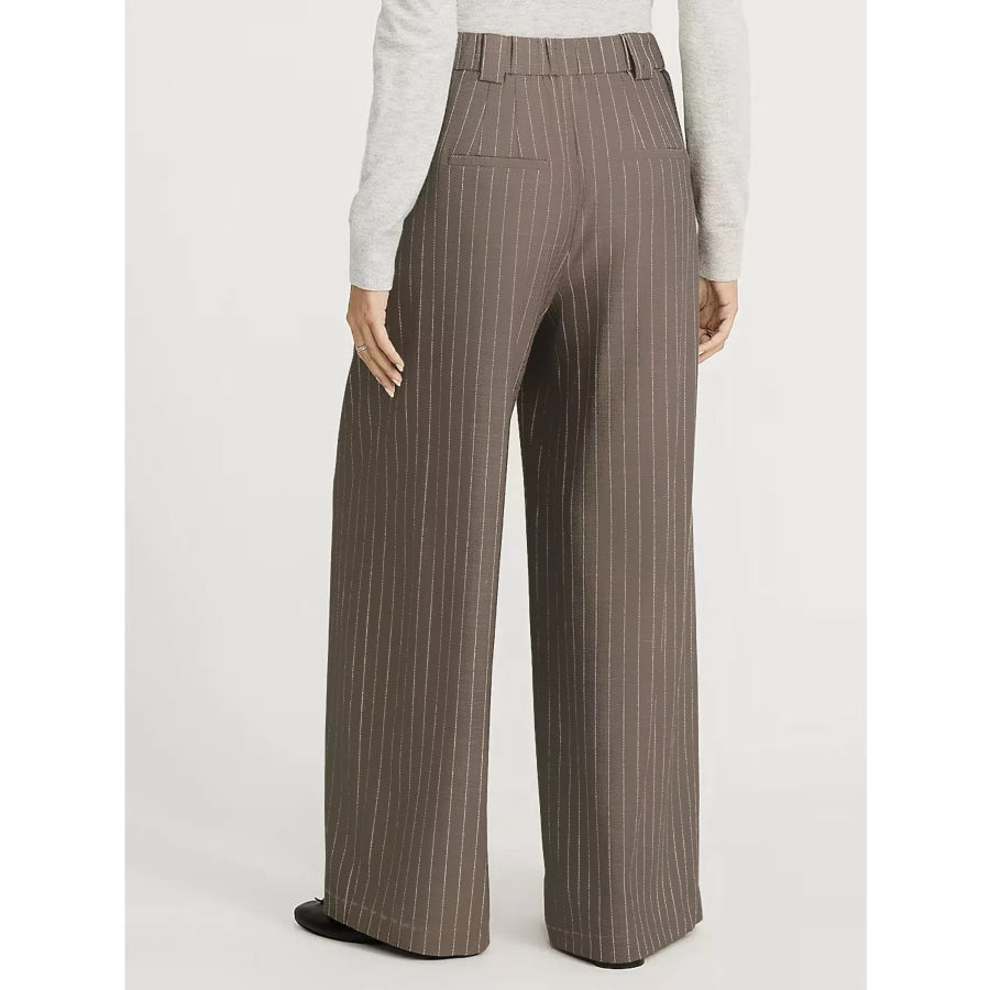 Striped Wide Leg Pants Apparel and Accessories