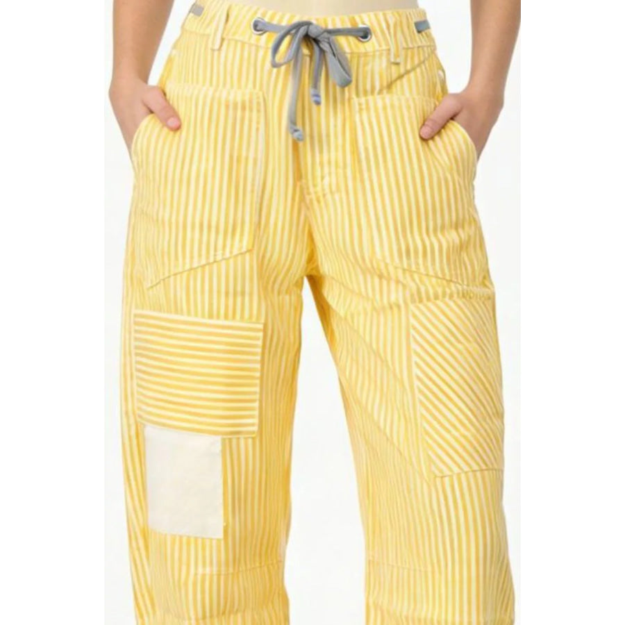 Striped Wide-Leg Pants Apparel and Accessories
